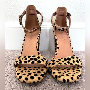 Madewell Cheetah Calf Hair Heeled Sandals